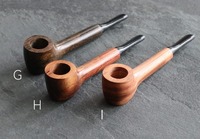 Pipe à tabac de tabagisme traditionnelle en bois faite à la main de vente directe d'usine avec le filtre de 9mm