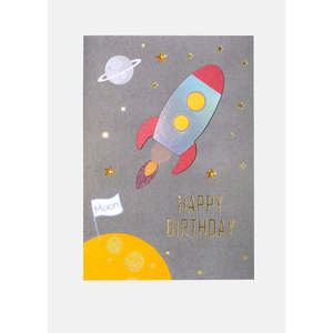 การ์ดอวยพรวันเกิดรูปจรวด พิมพ์ลายตามสั่ง การ์ดเชิญดิจิทัลสำหรับวันหยุด งานรับปริญญา ธุรกิจ ผลิตจากกระดาษคุณภาพ - Product Image 2
