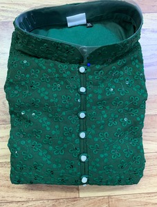 Pijama tradicional con estilo de alta calidad Georgette Lucknowi Work Kurta para hombre, fiesta de boda, compromiso, el estilo indio más hermoso - Product Image 6