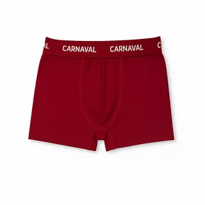 Calzoncillos bóxer para hombre color borgoña, de algodón premium, corte medio, transpirables, para invierno, con logo en la cintura, talla XL - Product Image 1