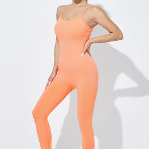 Mono de gimnasio de entrenamiento físico para mujer de nuevo diseño, ropa deportiva transpirable personalizada, ropa de verano elástica de punto - Product Image 6