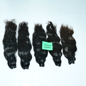 Vente en gros d'extensions de temple vietnamien Remy 100% naturel soyeux noir droit bouclé vague naturelle indien brut qualité non transformée - Product Image 4