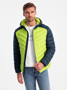 Chaquetas de invierno acolchadas ligeras de fibras recicladas de fábrica personalizadas para hombre, chaqueta de entrenamiento al aire libre acolchada impermeable y cálida para hombre - Product Image 3
