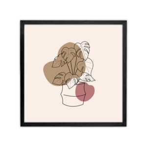 Cadre d'affiche noir en bois moderne 80 x 80 cm, design contemporain - Product Image 2