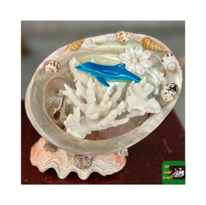 Verano 2025 Seashell Decor Dolphin Fish Seashore Abalone Escultura pulida Arte Regalos hechos a mano para invitados Shell Stone Crafts - Product Image 4