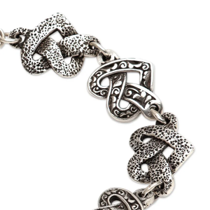 Tendance Design En Forme De Coeur En Argent Sterling Lien Bracelet Boho Dainty Bijoux Idée Cadeau En Gros En Vrac Prix Bijoux De Mode - Product Image 3