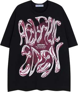 Rappeur métallique t-shirts graphiques hommes Y2k t-shirts surdimensionnés femmes T-shirts Vintage unisexe été hauts 100% coton t-shirt vintage - Product Image 1