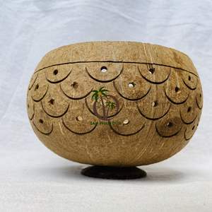 COQUILLE DE NOIX DE COCO POT DE PLANTE SUSPENDUE POT DE FLEURS VIETNAM/COQUILLE DE NOIX DE COCO POT DE PLANTE EN GROS FAIT À LA MAIN VIETNAM - Product Image 2