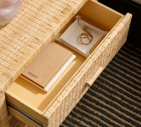 Ev dekoratörler koleksiyonu Rattan komidin Minimalism Rattan komidin yatak odası otel için