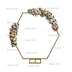 Telón de fondo de hierro forjado de color blanco hecho a mano, forma hexagonal, tamaño personalizado, decoración de boda, telón de fondo de la India - Product Image 5