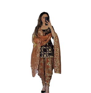 Eid Ramzan spécial Salwar Kameez Readymade, costume pakistanais personnalisable avec pantalon de style Dhoti, tenue traditionnelle indienne pour femmes - Product Image 1