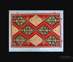 Zari Embroidery <b>Wall</b> Hanging Elegant Rectangle Home Decorative Accent <b>Fabric</b> Material Exquisite Handcrafted - Product Image 6