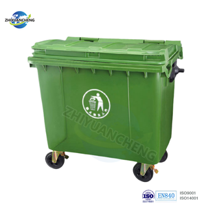 Heavy Duty 1100L Waste <strong>Container</strong> with Plastic Lid Industrial Metal Dumpster Bin Standing Structure - Product Image 5