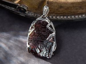 Pendentif grenat Spessartine collier en cristal brut non coupé pierre naturelle rouge orange réglage blanc guérison verseau pierre de naissance - Product Image 2