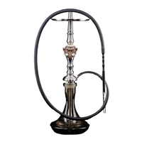 Kit Chicha Moderne avec Miroir, Vase en Verre, Ensemble Portable en Aluminium Durable, Saveurs Personnalisables, Charbon, Style Égyptien, FALAH