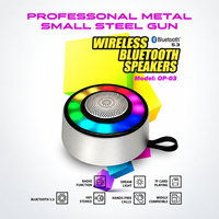Speaker Bluetooth 5.3 Portabel Huayang OP-03 5W Lampu RGB TWS FM TF Tipe C Mini Nirkabel Berbahan Logam Isi Ulang