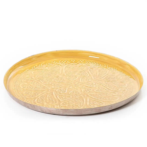 Plateau de service en métal poli de haute qualité, design moderne, écologique, lavable au lave-vaisselle, cadeau d'affaires d'une capacité de plus de 10L - Product Image 4