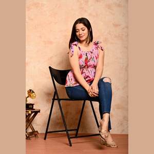 Pink Bird-Printed Bohemian Tank <b>Top</b> <b>Linen</b>-Chiffon Women's Vintage Floral <b>Tops</b> Autumn & Spring Season XS-XXL Sizes Short Length - Product Image 6
