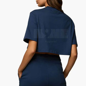 Camiseta corta para mujer de último diseño 2025, estilo informal clásico de lona de alta calidad para verano, oferta en línea - Product Image 4