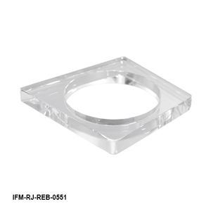 Brazalete de Resina Cuadrado Transparente Hecho a Mano - Brazalete de Resina Grueso Transparente Minimalista para Mujer - Product Image 1