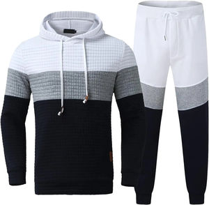 Alta calidad 100% algodón estampado personalizado Jogging Track Sweat Suit Unisex Men Jogger conjunto de dos piezas chándal de longitud completa - Product Image 1