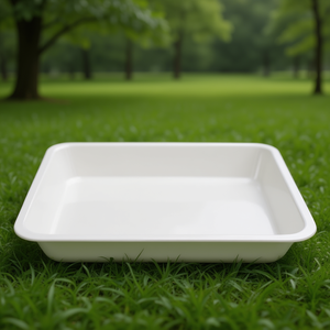 Recipiente para Alimentos de Melamina (25x25x4cm) Blanco 901 - Product Image 3