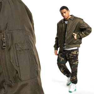 La mejor chaqueta bomber de invierno para hombre de alta calidad hecha a medida de lona, precio barato al por mayor a la venta - Product Image 5