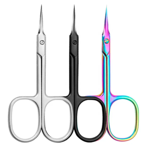 Outil de beauté personnalisé professionnel ciseaux de manucure pince à cuticules incurvée en céramique pour l'élimination des peaux mortes soin des ongles en acier inoxydable - Product Image 1