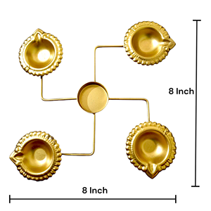 Juego de Portavelas de Té Tradicionales de Hierro Hechos a Mano, Decoración Ecológica, Diya para Pooja, para Diwali y Decoración Festiva del Hogar - Product Image 6