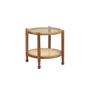 Modern Style Round <b>Coffee</b> <b>Table</b> with Rattan Glass Best Selling Home Set Ready for Export at Wholesale Price Direct Central Java - Product Image 1