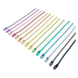 कुत्ते टैग चांदी मनका श्रृंखला हार स्टेनलेस स्टील की गेंद श्रृंखला - Product Image 4