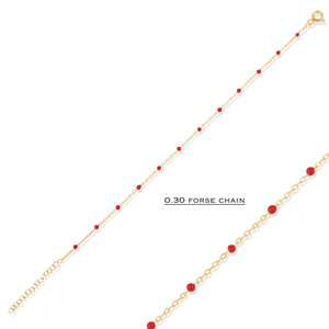 <b>Red</b> Color Enamel Design Turkish Handcrafted 925 Sterling Silver Trendy Wedding Party Chain <b>Bracelet</b> - Product Image 6