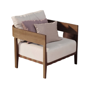 Canapé de jardin super confortable à une place, structure en bois, style moderne, fabrication de chaises de jardin pour hôtels en Indonésie - Product Image 3