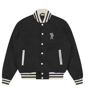 2025 veste universitaire de haute qualité pour femmes col montant et corps en laine manches en cuir design élégant pour l'hiver - Product Image 1