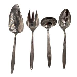 Juego de utensilios de cuchara/tenedor de Metal en tono dorado al por mayor de buena calidad para utensilios de cocina de restaurante y Hotel - Product Image 2