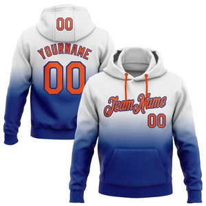 Directo industria venta al por mayor 3D bordado personalizado cosido gris azul marino-blanco fútbol pulóver Sudadera con capucha - Product Image 5