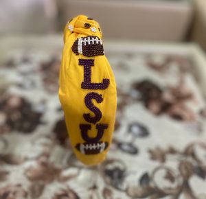 LSU headbands ประดับผมสำหรับผู้หญิงสีเหลืองทอง - Product Image 1