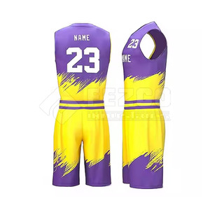 Conjuntos de Uniformes de Baloncesto Transpirables de Alta Calidad en Color Personalizado para Hombres Adultos, 100% Poliéster, Sin Mangas, Servicio OEM - Product Image 2