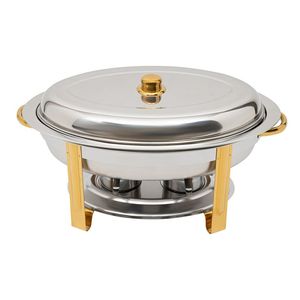 Plato de frotamiento de acero inoxidable listo para fiestas con acabado brillante y cubierta segura adecuada para eventos en interiores y exteriores - Product Image 4