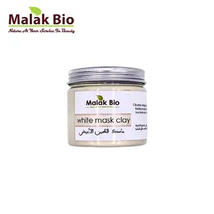 White & Green mask clay malak bio cosmetic 100% Moroccan Organic whitening skin care face wash