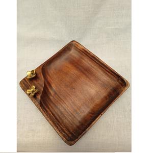 Plateau de service de forme rectangulaire à l'aspect luxueux et élégant en bois accessoires de cuisine pour la maison hôtels restaurants - Product Image 5