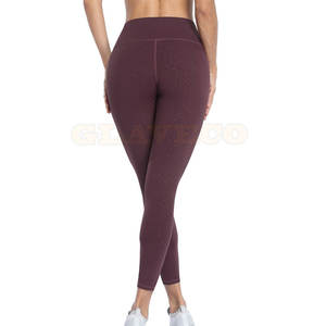 Leggings de yoga pour femmes à taille élastique de haute qualité, sans couture, légers, à séchage rapide, respirants, grande taille, couleur unie pour adultes - Product Image 4