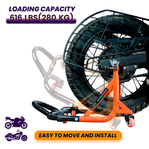 ขาตั้งท้ายรถแบบถอดประกอบได้ หมุนได้ 360 องศา สีดำ+ส้ม สำหรับรถจักรยานยนต์น้ำหนักไม่เกิน 280 กิโลกรัม - Product Image 2