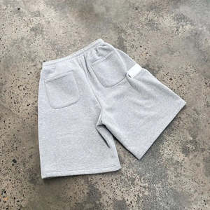 <b>Men's</b> Casual Fleece <b>Shorts</b> Solid 100% Cotton Heavyweight Summer Beach Gym Wear Quick Dry Breathable Cozy Custom Logo Mid <b>Waist</b> - Product Image 4