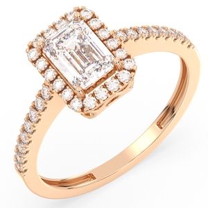 REYES Bagues de fiançailles Moissanite en argent sterling 925 plaqué rhodium Design original Mariage classique Bijoux fins pour femmes - Product Image 2