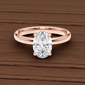 1.66กะรัตชุดง่ามเพชรทรงรีทรงกลมสำหรับผู้หญิงแหวนทองชุบทองสำหรับผู้หญิง - Product Image 4