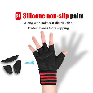 Gants de fitness et d'entraînement en néoprène avec logo personnalisé enveloppes de mains respirantes pour les sports d'haltérophilie - Product Image 5