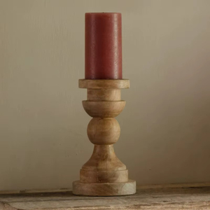 Porte-bougie en bois de mangue, porte-bougie en bois - Product Image 1