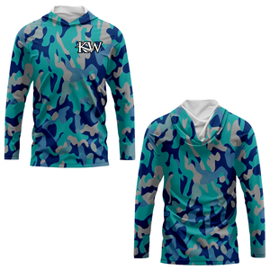 Vêtements de pêche pour hommes à séchage rapide en gros, sweat à capuche performant à manches longues UPF 50+, respirant, antibactérien, grande taille, chemise de pêche - Product Image 4