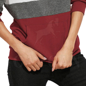 À la mode femmes 100% coton épais sweats à capuche nouveau haute qualité décontracté hiver tricoté tissu sweats à capuche personnalisable teint uni - Product Image 6